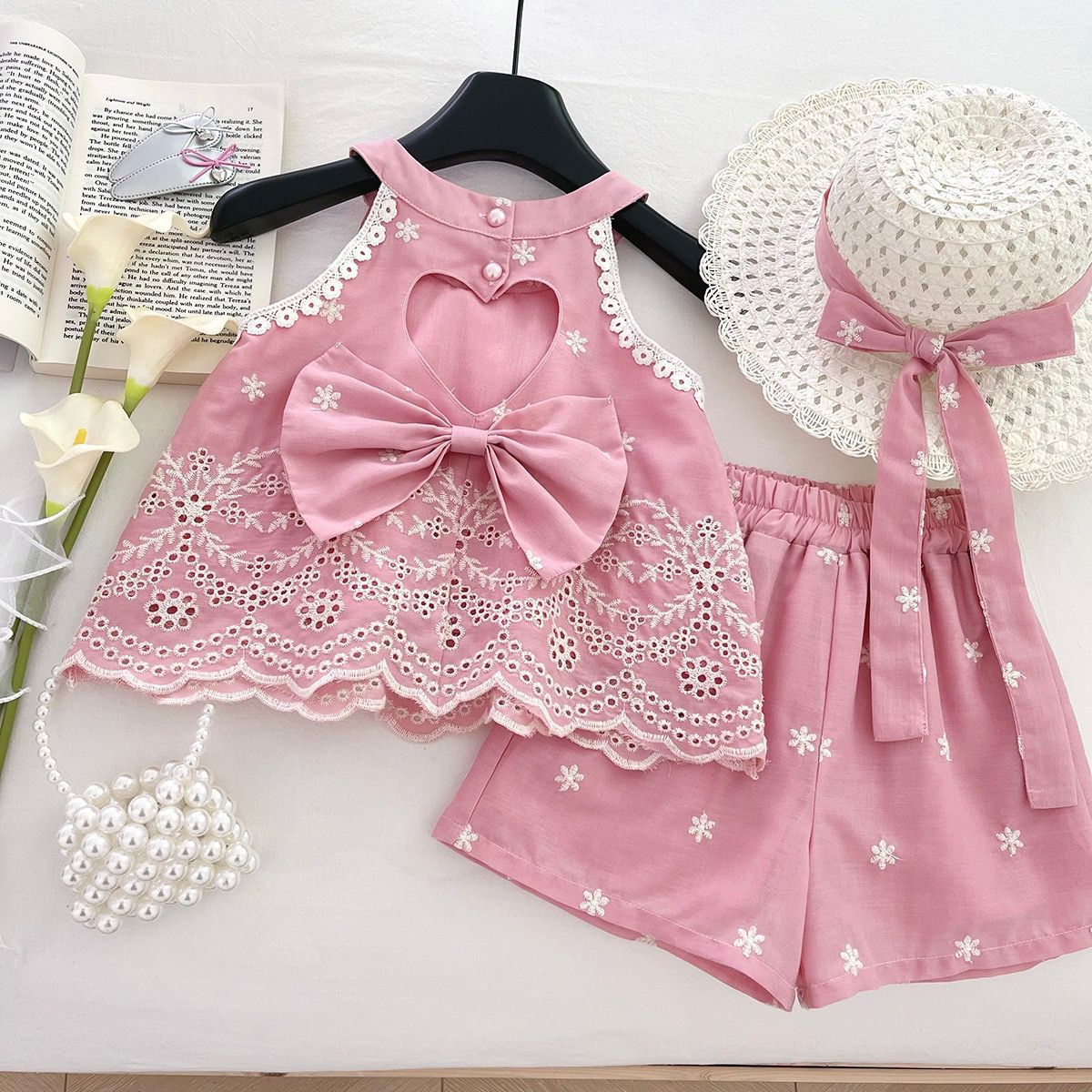 Pink Summer Girls Dress 4-6 Years, Imported From China