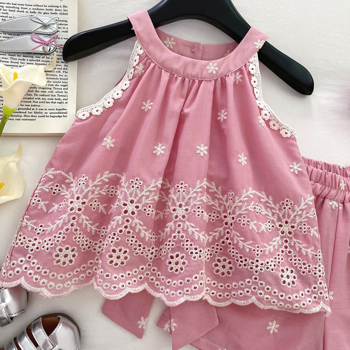 Pink Summer Girls Dress 4-6 Years, Imported From China