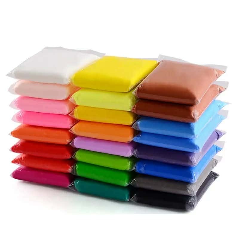 Ultra-Light Clay 100g Large Package Space Clay Handmade Clay DIY Material Kit Red and White Colored Clay for Children