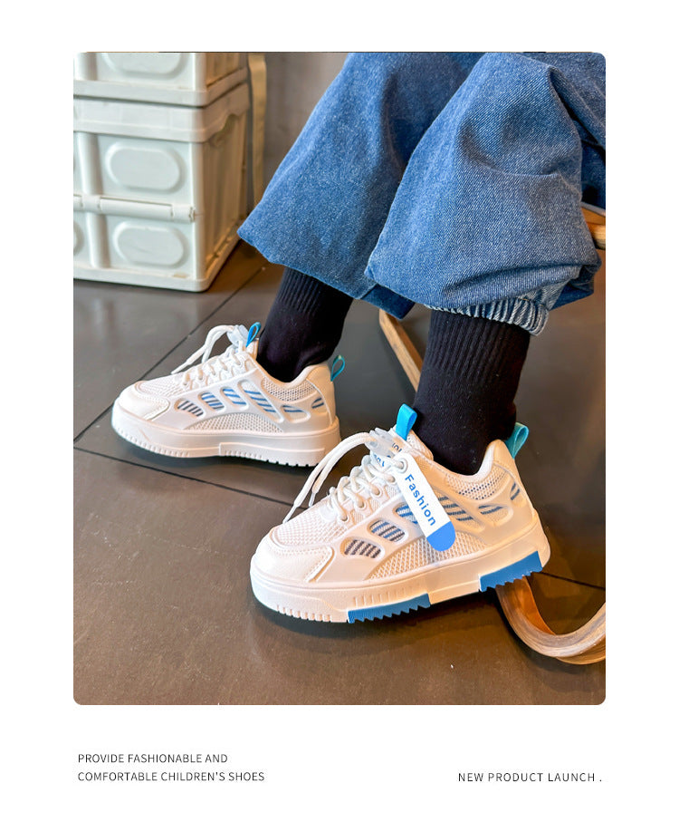 Boys' sneakers, spring and autumn, breathable mesh, children's sports, for 31 size, imported from china