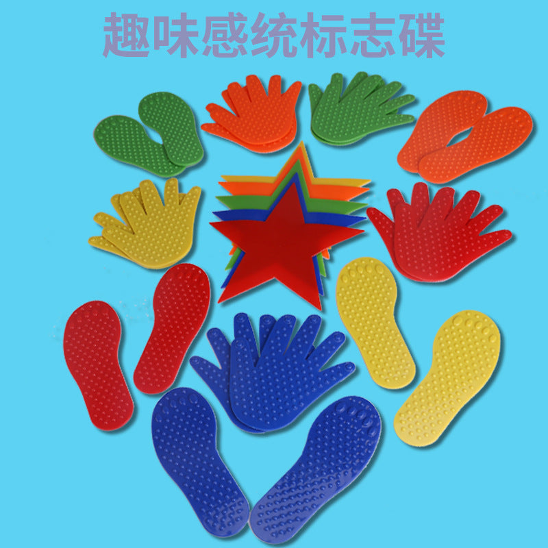 Interesting sensory training equipment landmark pad Palm foot logo plate stars tennis court coordination training marker