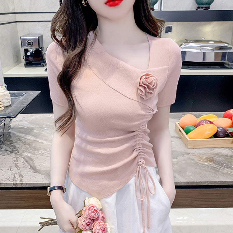 Korean style short-sleeved T-shirt for women, new summer style