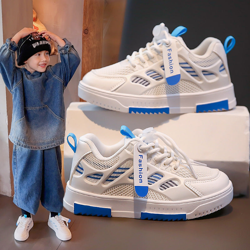Boys' sneakers, spring and autumn, breathable mesh, children's sports, for 31 size, imported from china
