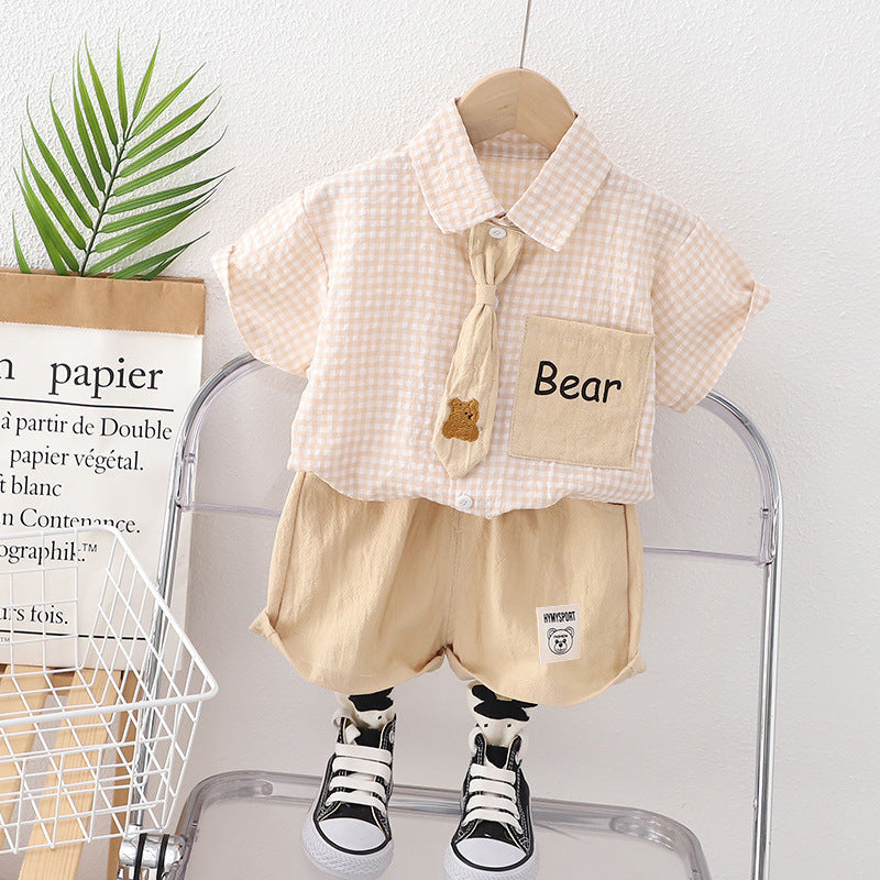 Children's summer boys' clothes, short-sleeved shirt and shorts for 3 years imported from china
