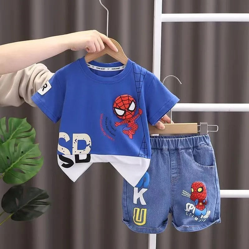 Summer Style Stylish Short-Sleeved Two-Piece Set for Boys For 1-4 Years Imported From China