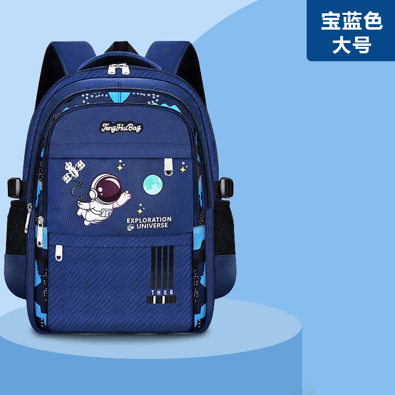 Popular Model for Grades 1-3-6, Astronaut-Themed Elementary School Backpack, Large Capacity Children's Nylon Backpack, New Style for Boys