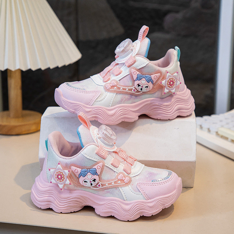 New Style Leather Children's Sports Shoes Girls' Princess 28 Size, Imported From China