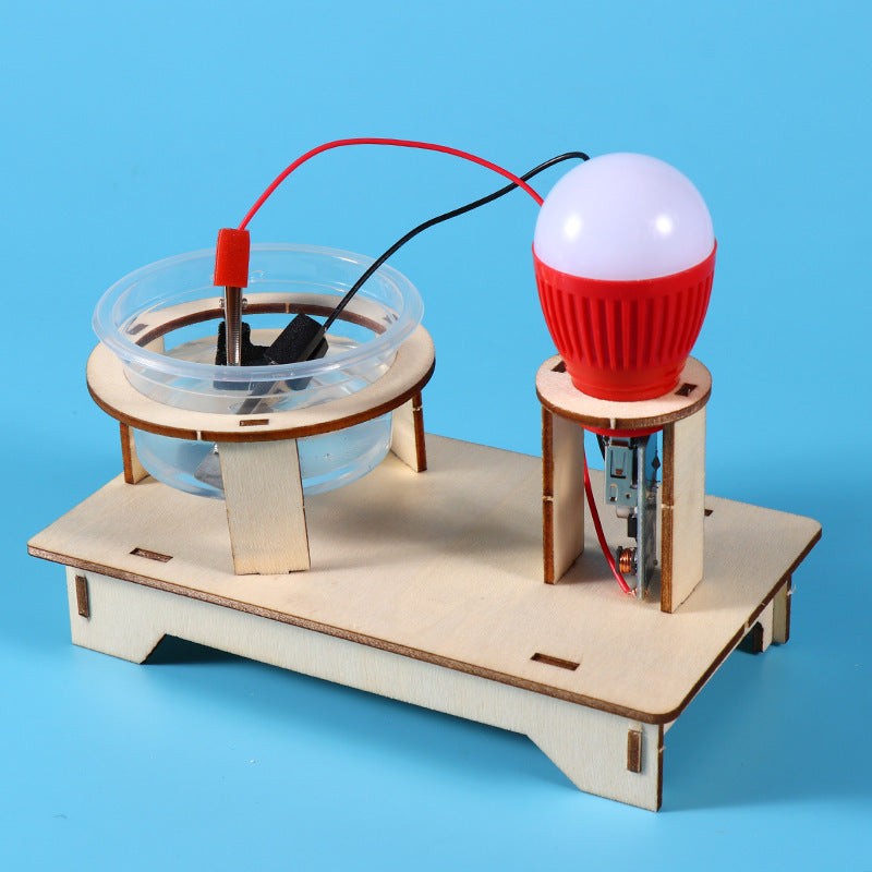 Science and Technology Small Production Salt Water Power Light Bulb Handmade DIY Puzzle Assembly Kidsren and Students Create Teaching Aids Scientific Experiments