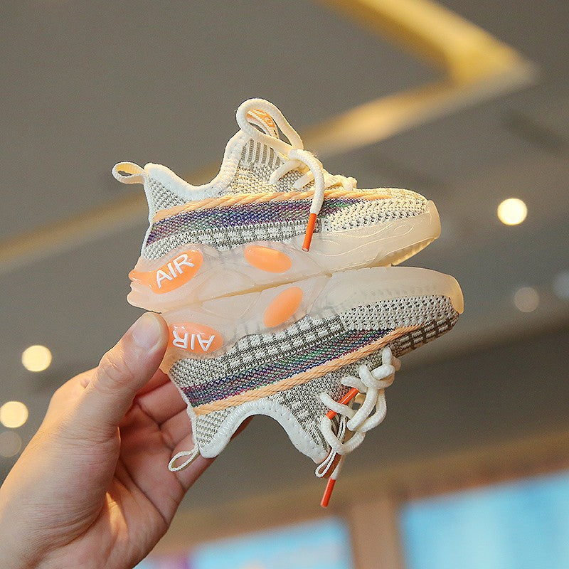 Baby shoes, breathable mesh, boys' baby shoes, soft-soled walking shoes, 25 size, imported from china