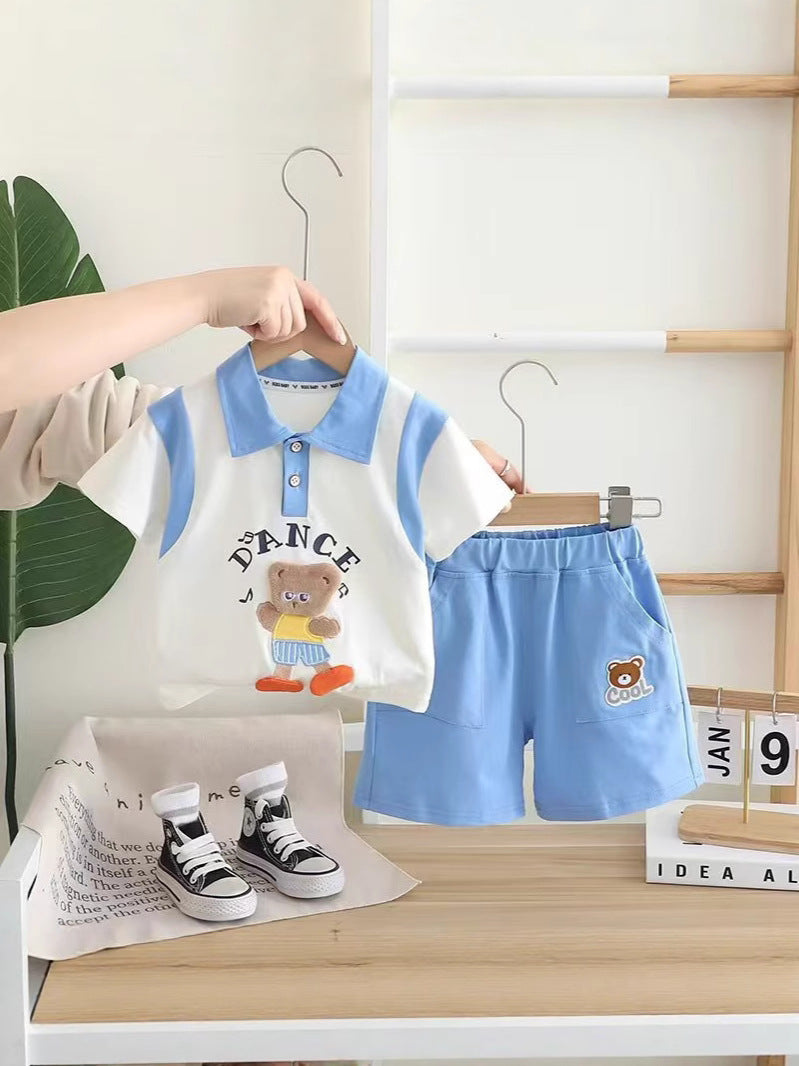 Boys Summer Suit Summer Cotton Two-Piece Set For 1 Year, Imported From China