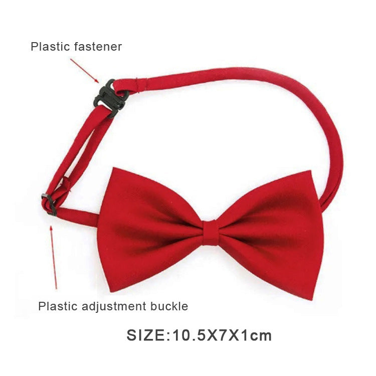 Children's 3-clip Y-shaped elastic shoulder strap+bow tie red color imported from china