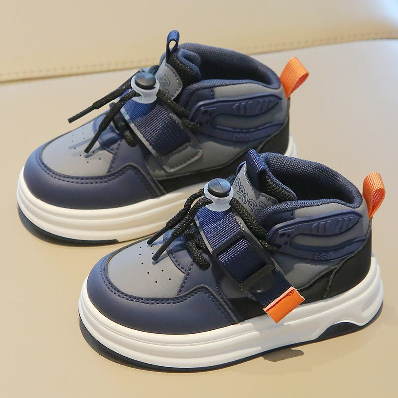 Children's sports shoes boys' casual sneakers high-top for 32 size imported from china