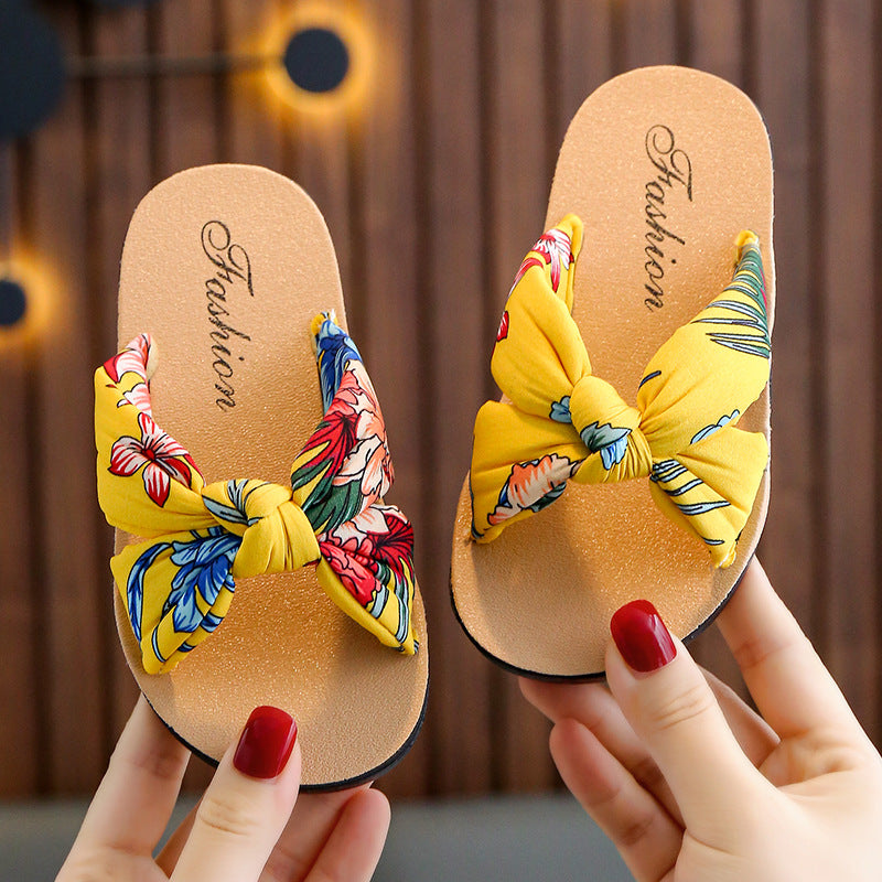 summer style children's slippers, fashionable girls' sandals, non-slip, comfortable and soft fabric beach shoes 34-35 size, imported from china