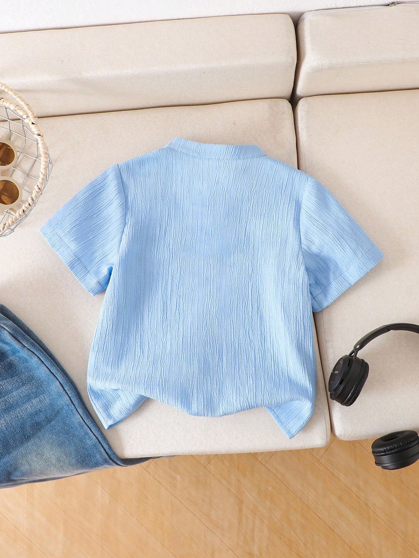 Summer boys short-sleeved collared shirt, casual style for 4-8 years imported from china