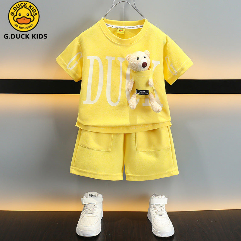 Boys' Summer Short-Sleeve Outfit For 5-7 Years Imported From China