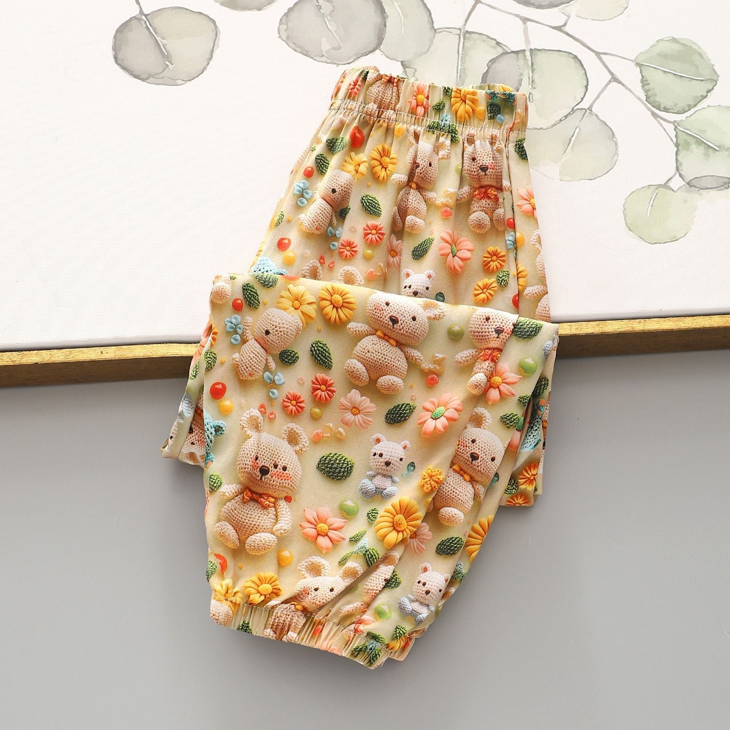 Girls' Pants Summer Thin Floral New Arrival Anti-mosquito Pants for Small and Medium-sized Children Girls' Summer Outer Wear Pants 2-9y size imported from china