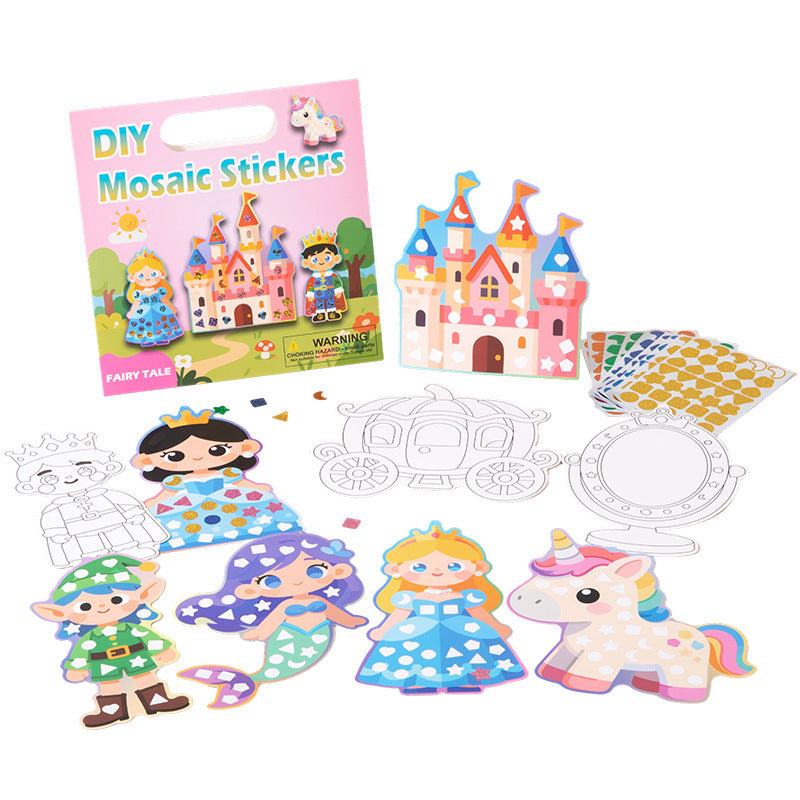Mirror Mosaic, 4 Templates, Stickers DIY Art Set Craft Kits Imported From China