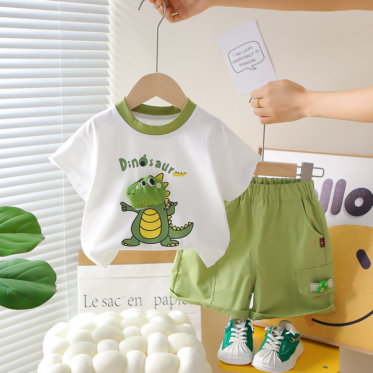 Summer Boys' Korean-style suit Children's Baby Cartoon For 1-5 Years Imported From China