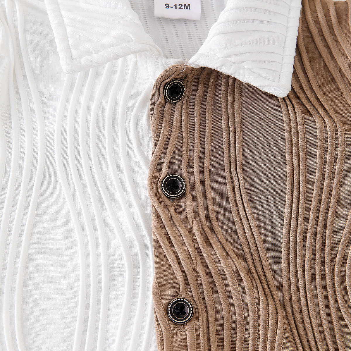Handsome boys' summer suit, school style children's shirt+pant, for 6-12 months, imported from china