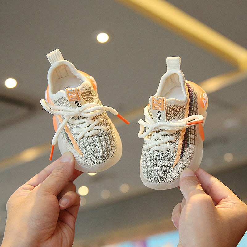 Baby shoes, breathable mesh, boys' baby shoes, soft-soled walking shoes, 25 size, imported from china