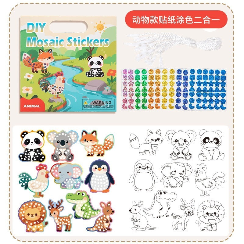 Mirror Mosaic, 4 Templates, Stickers DIY Art Set Craft Kits Imported From China