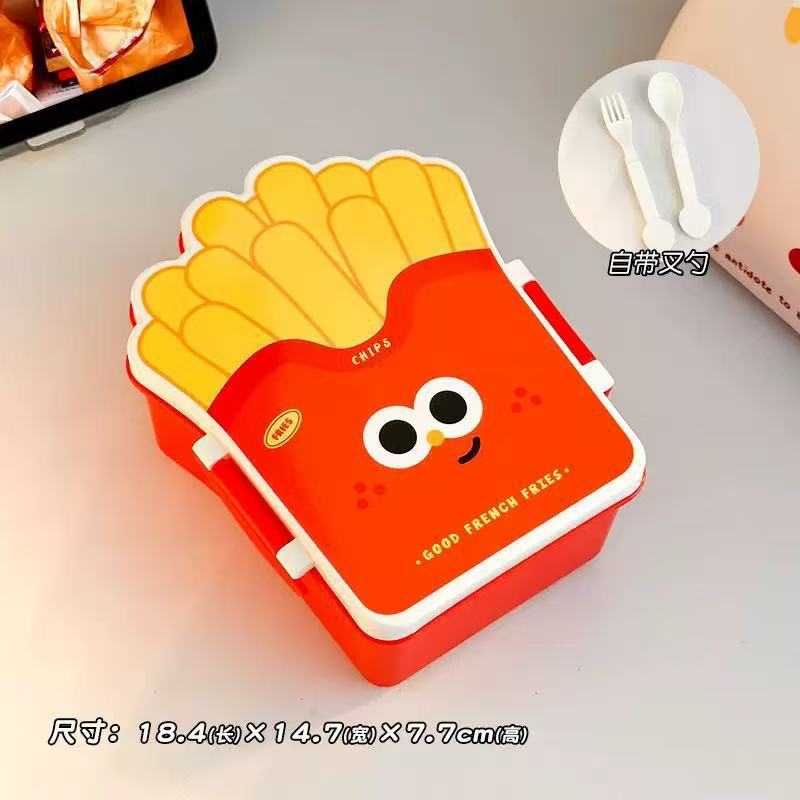 Cute Lunch Box Fruit Salad Sandwich Preservation Box High Color Value Women's Small Lunch Box Lightweight for Students and Children