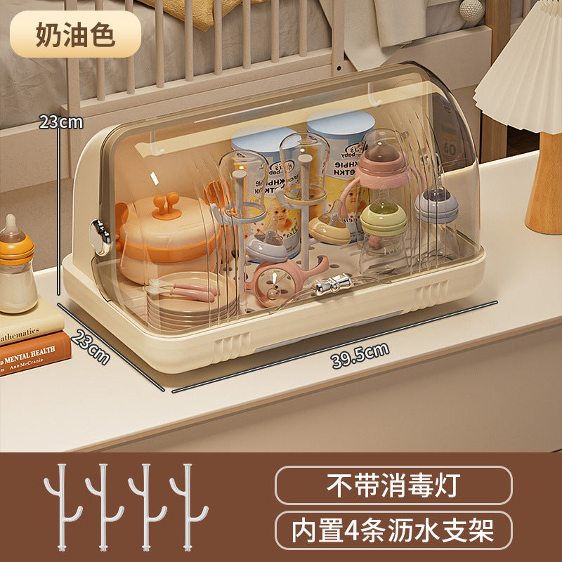 Infant Bottle Storage Box Sterilized Baby Bowl Chopsticks Supplementary Food Storage Box Baby Tableware Cup Draining Rack