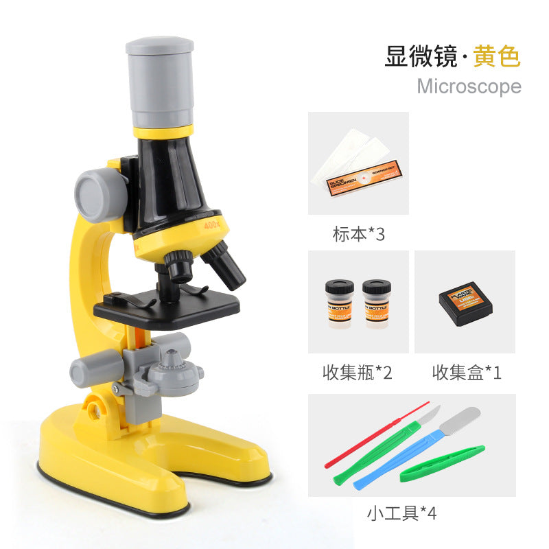 Children's Educational Science and Education Gift Science Laboratory 1200 Times HD Primary School Microscope Toy Set Imported From China