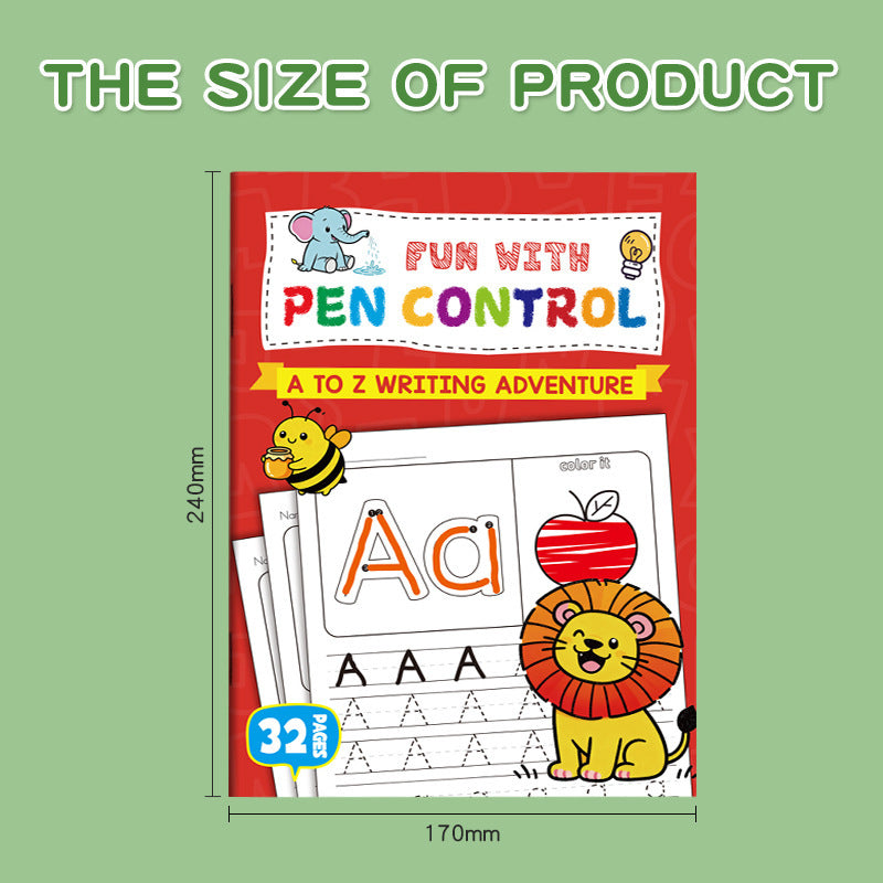 Cross-border wholesale of 26-letter uppercase and lowercase English calligraphy practice books, tracing books, exercise books, and pen control training books for elementary school students