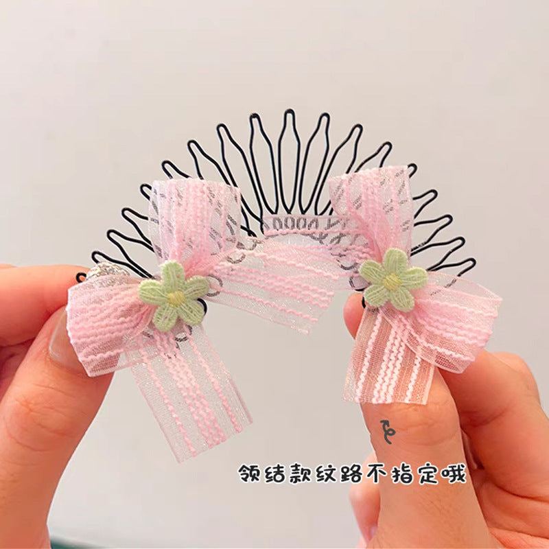 Children's hair comb, girls' bangs, pink-green color, imported from china