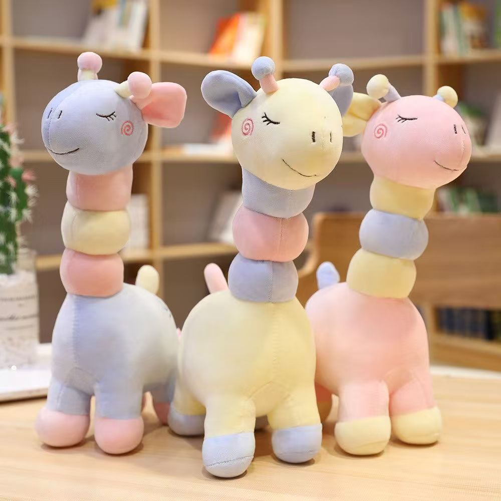 New Giraffe Plush Toy Baby Soothing Sleep Pillow Stuffed Toy Sleeping Pillow Doll Imported From China