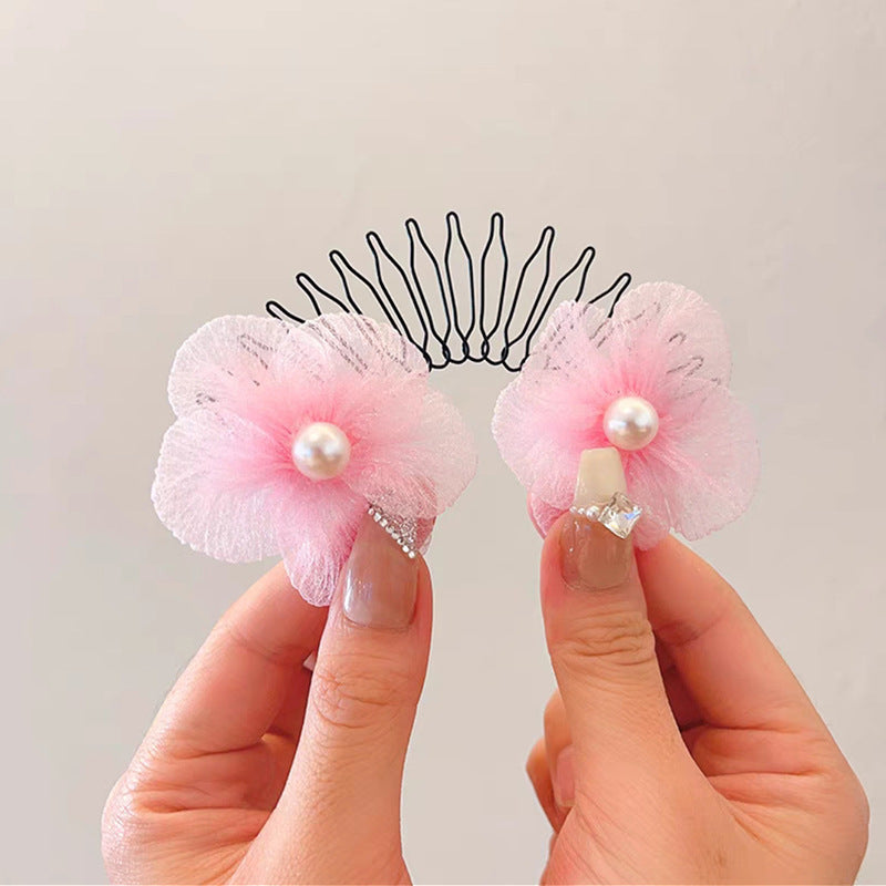Children's hair comb, girls' bangs, sequin butterfly pink color, imported from china