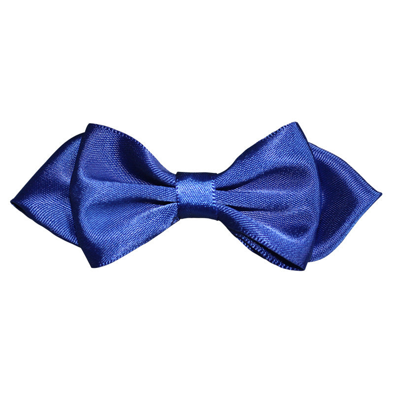 Children's bow ties, brooches, polyester suit bow ties, baby flower, blue color, imported from china
