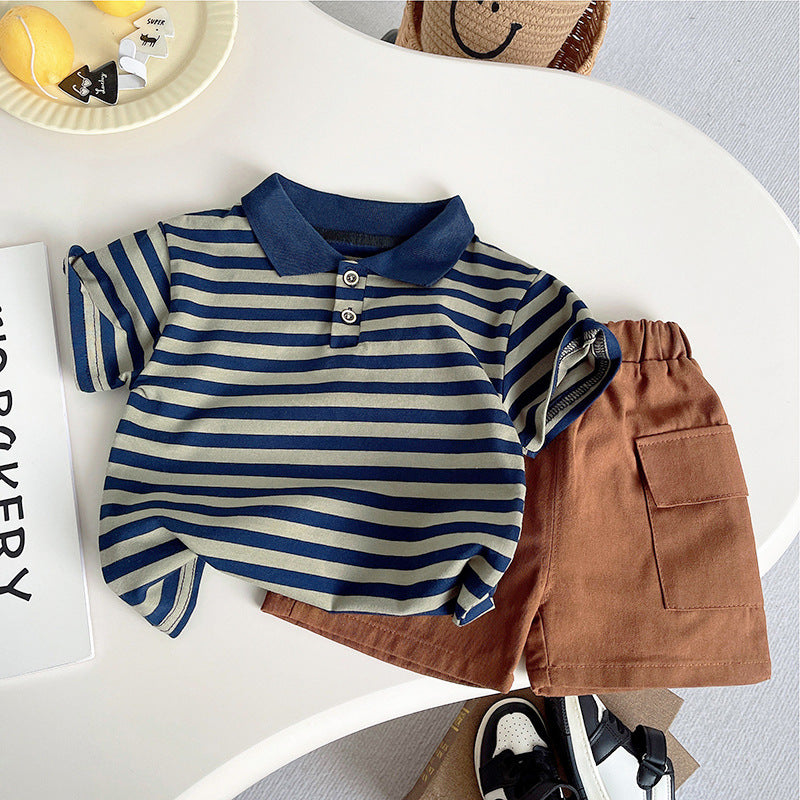 Boys' Summer Short-Sleeved Suit For 3-5 Years Imported From China