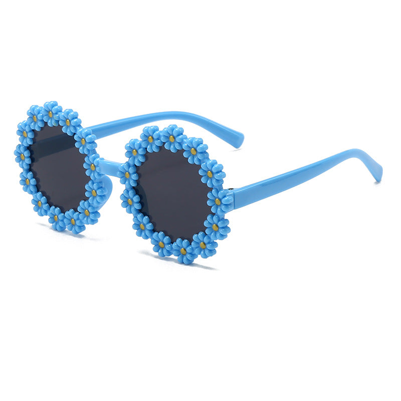 Daisy birthday party funny kids' glasses cute baby photo decoration sunglasses sun protection flower sunglasses imported from china