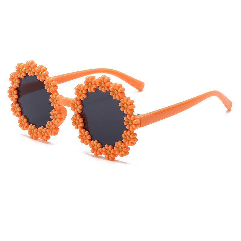 Daisy birthday party funny kids' glasses cute baby photo decoration sunglasses sun protection flower sunglasses imported from china