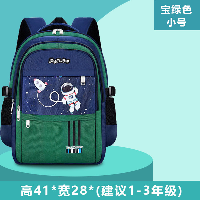 Popular Model for Grades 1-3-6, Astronaut-Themed Elementary School Backpack, Large Capacity Children's Nylon Backpack, New Style for Boys