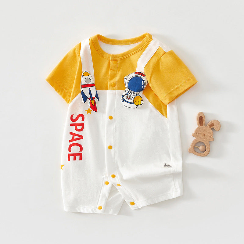 Baby Jumpsuit, Summer Thin Pure Cotton Newborn Clothes, For 0-6 Months, Imported From China