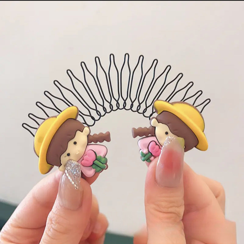 Baby hair comb, children's bangs comb, hair clip, hair styling tool, yellow, imported from china