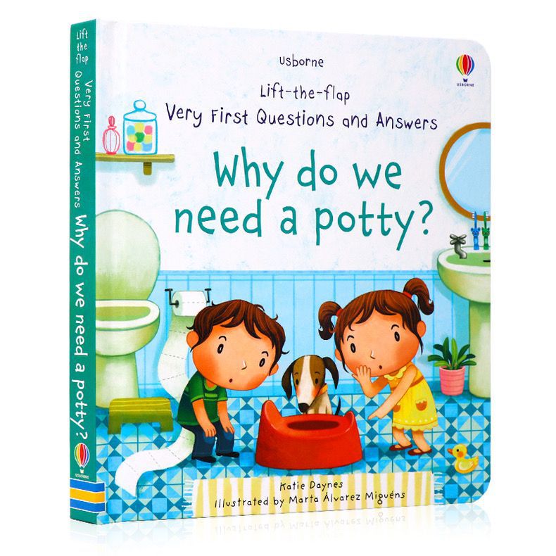 Usborne English Children's Questions and Answers Lift the flap Children's Popular Science Enlightenment Cognition Flip Books Imported From China