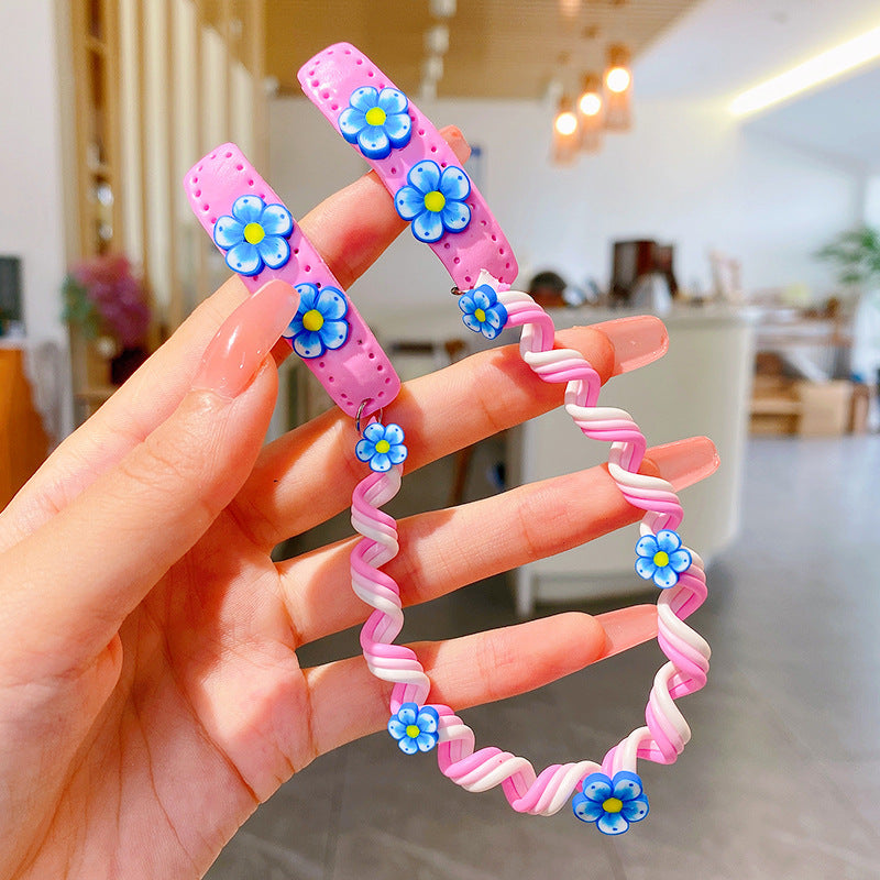 Children's braid curling iron, little girl's dreadlock hair bun maker, colorful braided hair rope, imported from china