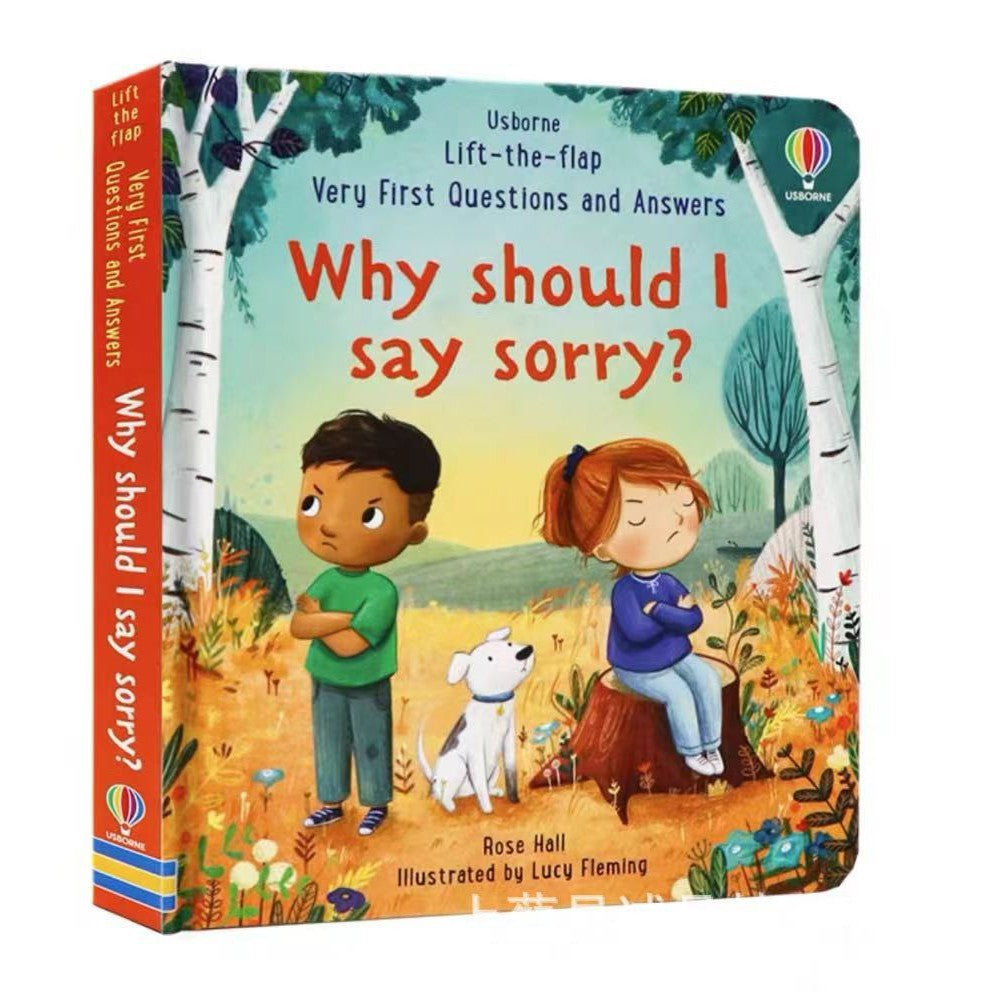 Usborne English Children's Questions and Answers Lift the flap Children's Popular Science Enlightenment Cognition Flip Books Imported From China