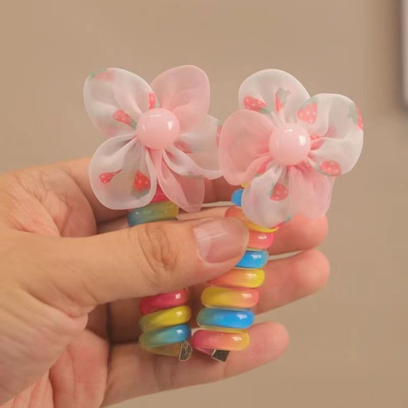 Luxury Pearl Bow Bubble Braid Hair Tie, High-Elasticity Hair Tie, Multicolor, Imported From China
