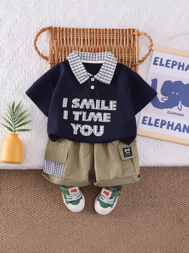 Summer boys t-shirt+pant for 1-5 years, imported from china
