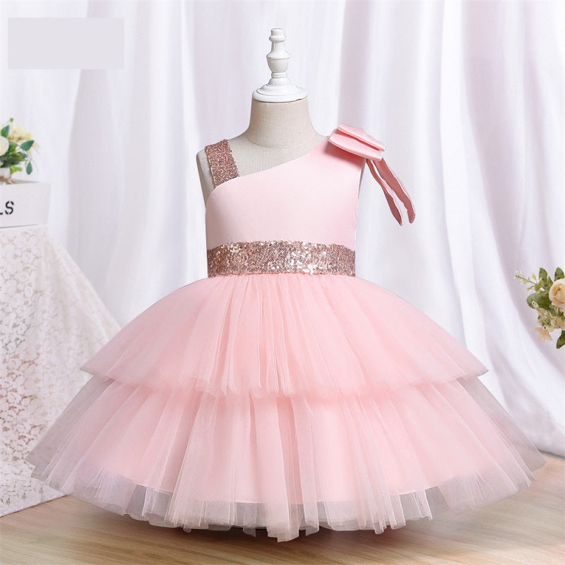 Pink Princess Dress For 3-6 Month Girls, Imported From China