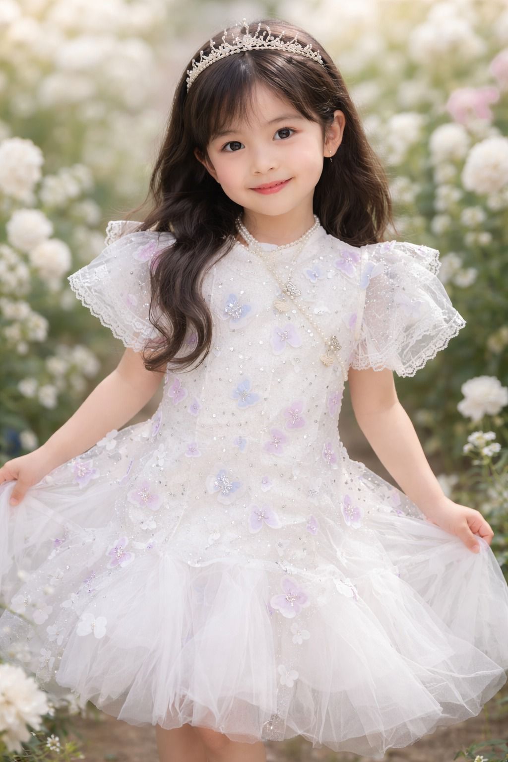 Girls' Catwalk Dress New Style Flower Fairy,For 2-3 Years Imported From China