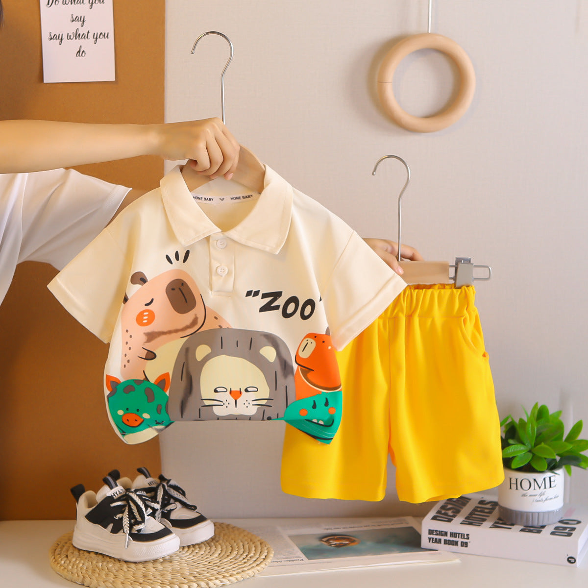 Boys' summer short-sleeved t-shirt+pant, For 1-4 Years, Imported From China