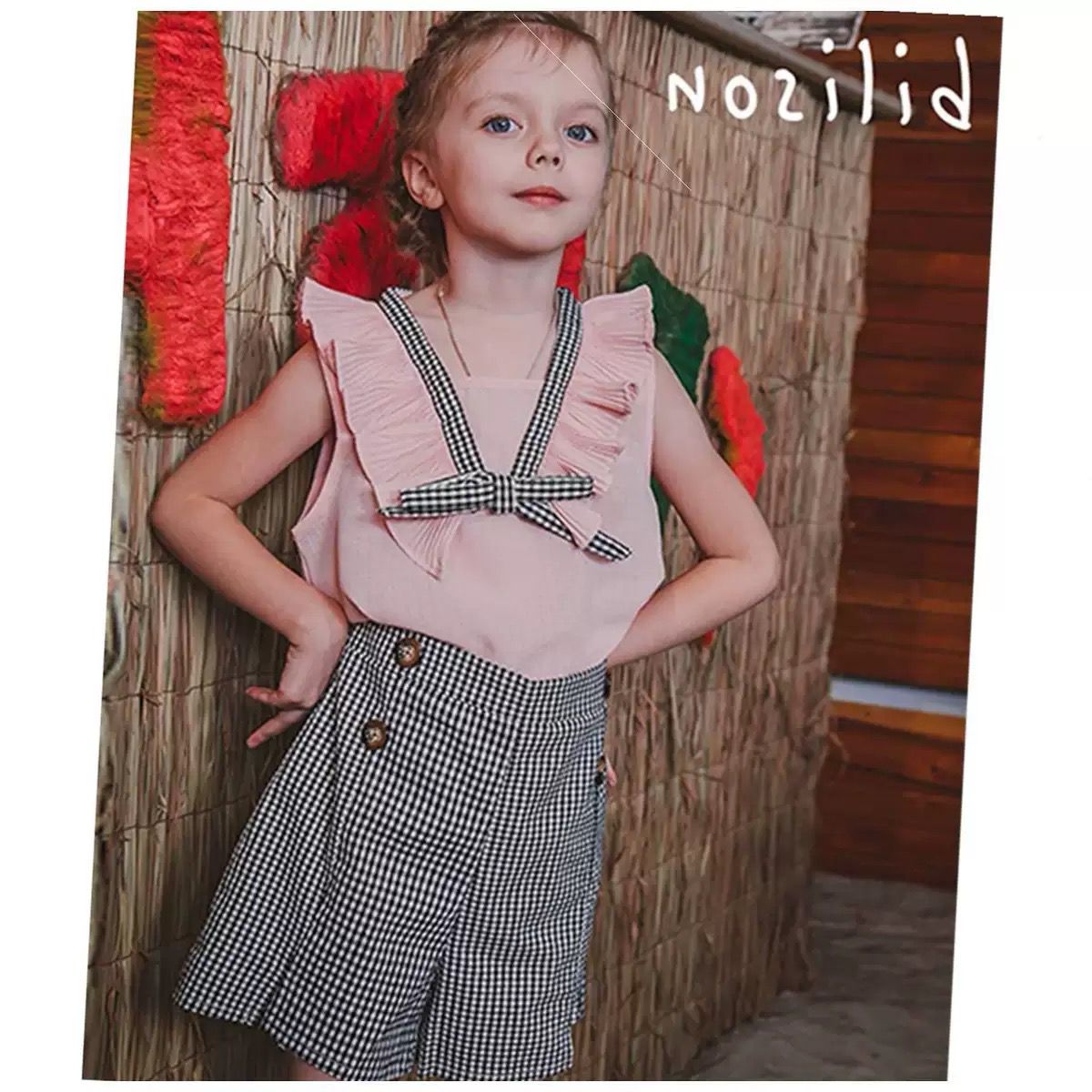 Summer Girls Dress Pink Tops, Black Pant, For 2-3 Years, Imported From China