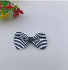 Children's bow ties, brooches, polyester suit bow ties, baby flower, white-black color, imported from china