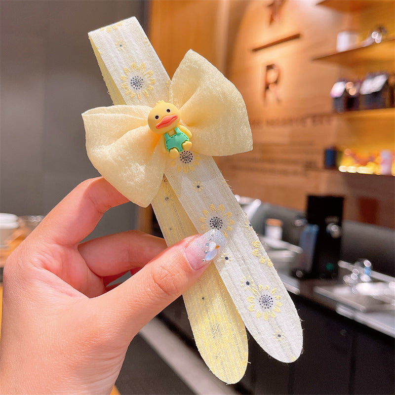 Kids' hair clips, magic hairbands, girls' bangs fixing headbands, children's hair accessories, yellow color, imported from china
